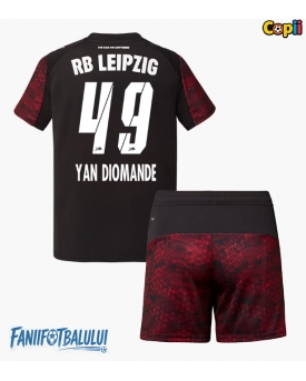 RB Leipzig Yan Diomande #49 Echipament de Fotbal Replică 2025-26 Copii Treilea (+ Șorturi)